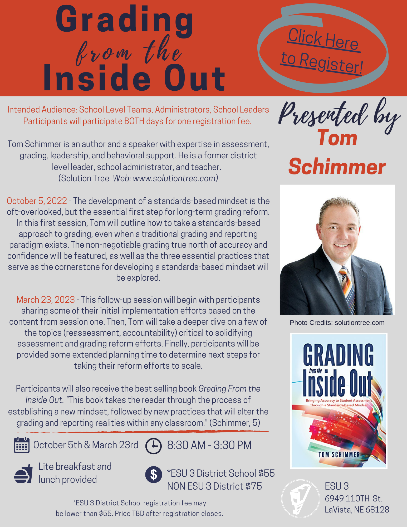 Click here to register for Grading from the Inside Out.